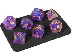 Набор острых акриловых кубиков Stuff-pro, 7шт. (фиолетовые с золотым) настрольная игра