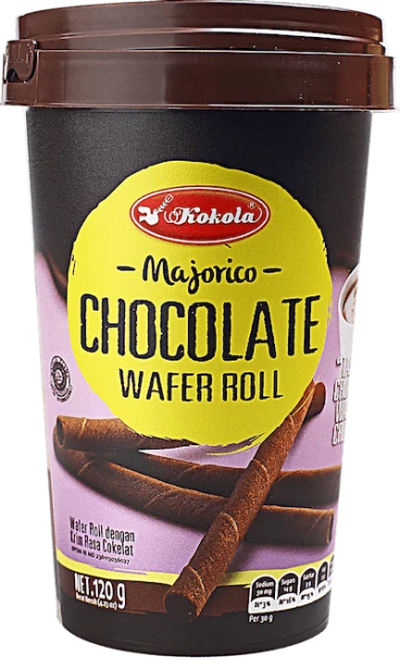 Вафельные трубочки "Majorico" со вкусом шоколада продукт
