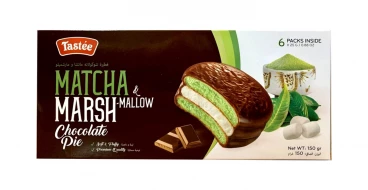 Печенье бисквитное "Marshmallow Chocolate Pie" со вкусом зеленого чая (6шт) продукт