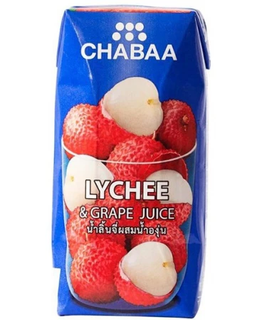 Сокосодержащий фруктовый напиток CHABAA Личи и виноград, 0,18 л продукт