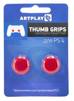 PS4 Накладки Artplays Thumb Grips защитные на джойстики геймпада (2 шт) красные category.games-accessories