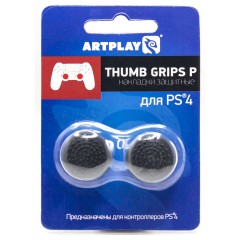 PS4 Накладки Artplays Thumb Grips защитные на джойстики геймпада (2 шт) 14мм выпуклые черные category.games-accessories