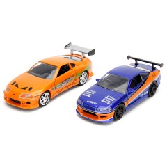 Набор машинок Форсаж 1:32 Legacy Series Nissan Silvia S15 & Toyota Supra 34254 фигурка