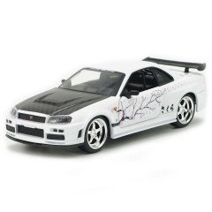 Модель Машинки 1:32 Pink Slips 2002 Nissan Skyline GT-R R34 BNR34 36135 фигурка