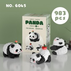 Конструктор "Panda" Три Панды с цветочком и яблочком (983 детали) category.constructor-kits