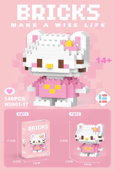 Конструктор "Bricks" Hello Kitty (pink) (146 деталей) category.constructor-kits