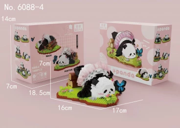 Конструктор "Panda" Панда в юбочке на травке с бабочкой (1088 деталей) category.constructor-kits