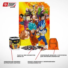 Category.accessories Пазл Dragon Ball Super Universe 7 Warriors - 1000 элементов производитель Good Loot